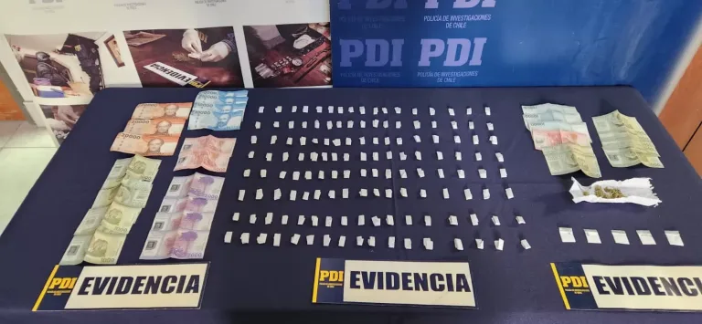 Operativo policial deja a cuatro personas detenidas por microtráfico de drogas en Rengo