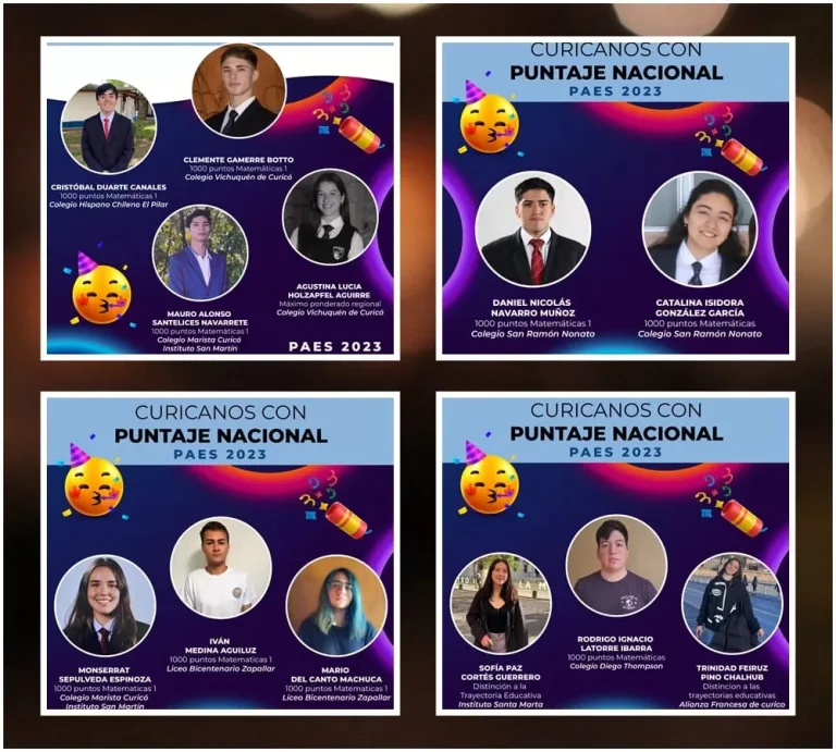 Alcalde Javier Muñoz felicita a estudiantes curicanos destacados en la PAES