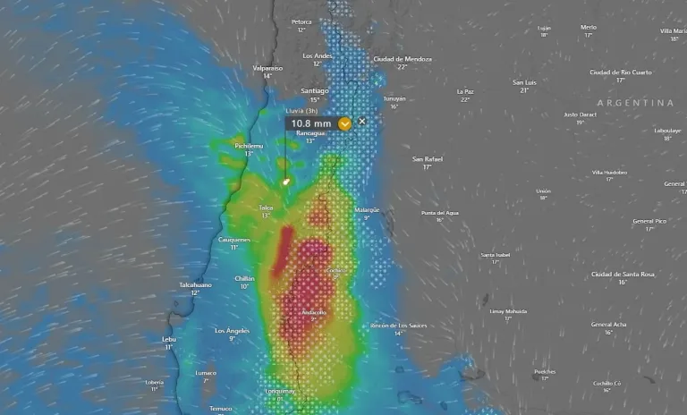 Cambios climáticos bruscos: Chubascos intensos y frío extremo se esperan en la zona central de Chile a partir del lunes Cambios climáticos bruscos: Chubascos intensos y frío extremo se esperan en la zona central de Chile a partir del lunes