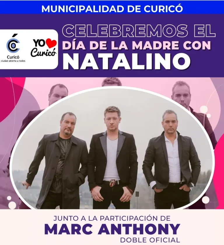 Con un show gratuito del Grupo Natalino y el doble oficial de Marc Anthony, la comuna de Curicó celebrará el Día de la Madre Con un show gratuito del Grupo Natalino y el doble oficial de Marc Anthony, la comuna de Curicó celebrará el Día de la Madre