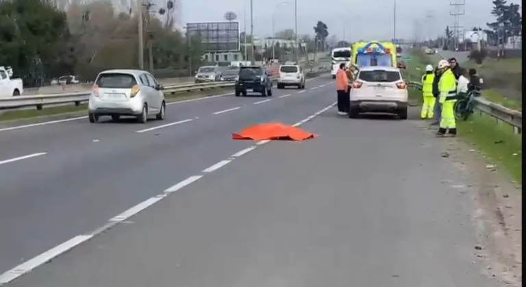 Trágica muerte de peatón tras ser atropellado en ruta 5 sur frente a Talca Trágica muerte de peatón tras ser atropellado en ruta 5 sur frente a Talca