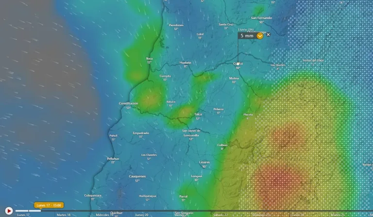 Nuevas precipitaciones y nevadas intensas se prevén para esta semana en las regiones del sur y central de Chile