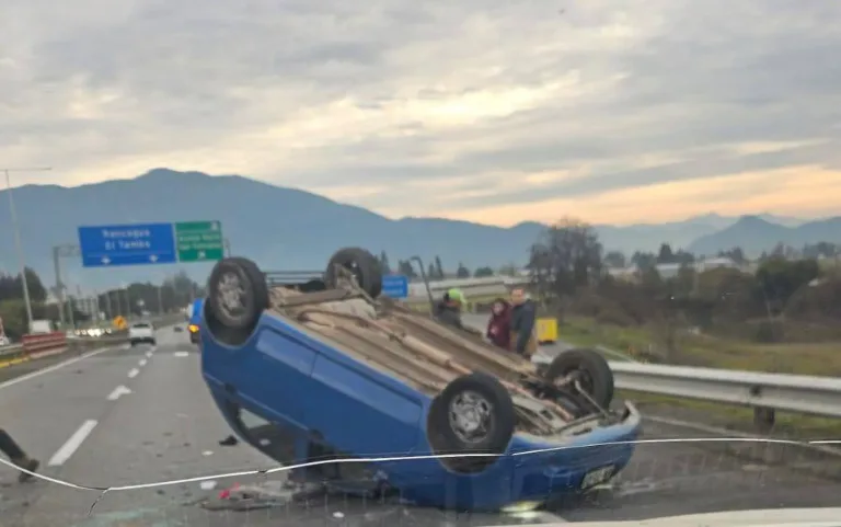 Accidente múltiple en Ruta 5 Sur, comuna de San Fernando