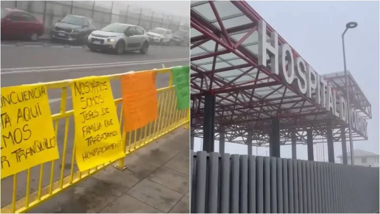 Comerciantes ambulantes protestan frente al nuevo hospital de Curicó