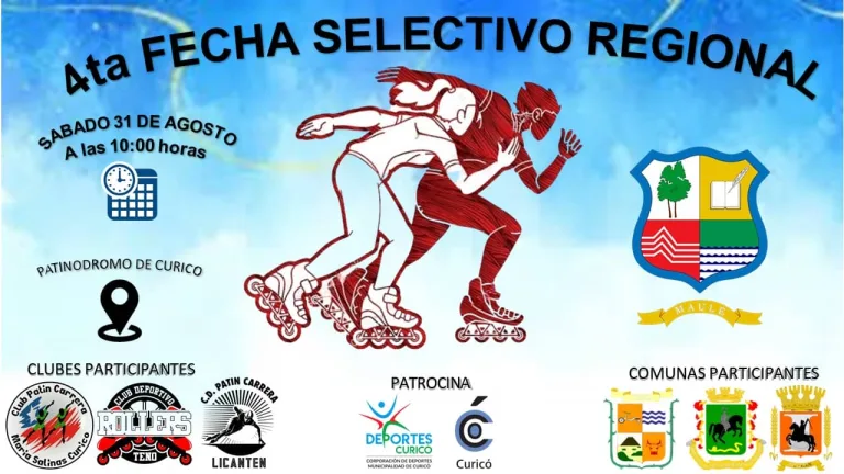 Ruedas en Movimiento: Curicó se alista para la emocionante cuarta fecha del Selectivo Regional de Patín Carrera Ruedas en Movimiento: Curicó se alista para la emocionante cuarta fecha del Selectivo Regional de Patín Carrera
