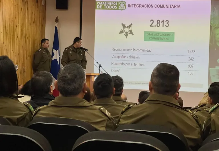El comisario de Carabineros de Curicó, mayor Juan Díaz, destacó mejoras en seguridad y participación ciudadana durante la Cuenta Pública año 2023 El comisario de Carabineros de Curicó, mayor Juan Díaz, destacó mejoras en seguridad y participación ciudadana durante la Cuenta Pública año 2023