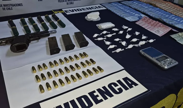Operativo antidrogas en Pelluhue deja tres sujetos detenidos y la incautación de drogas y armas
