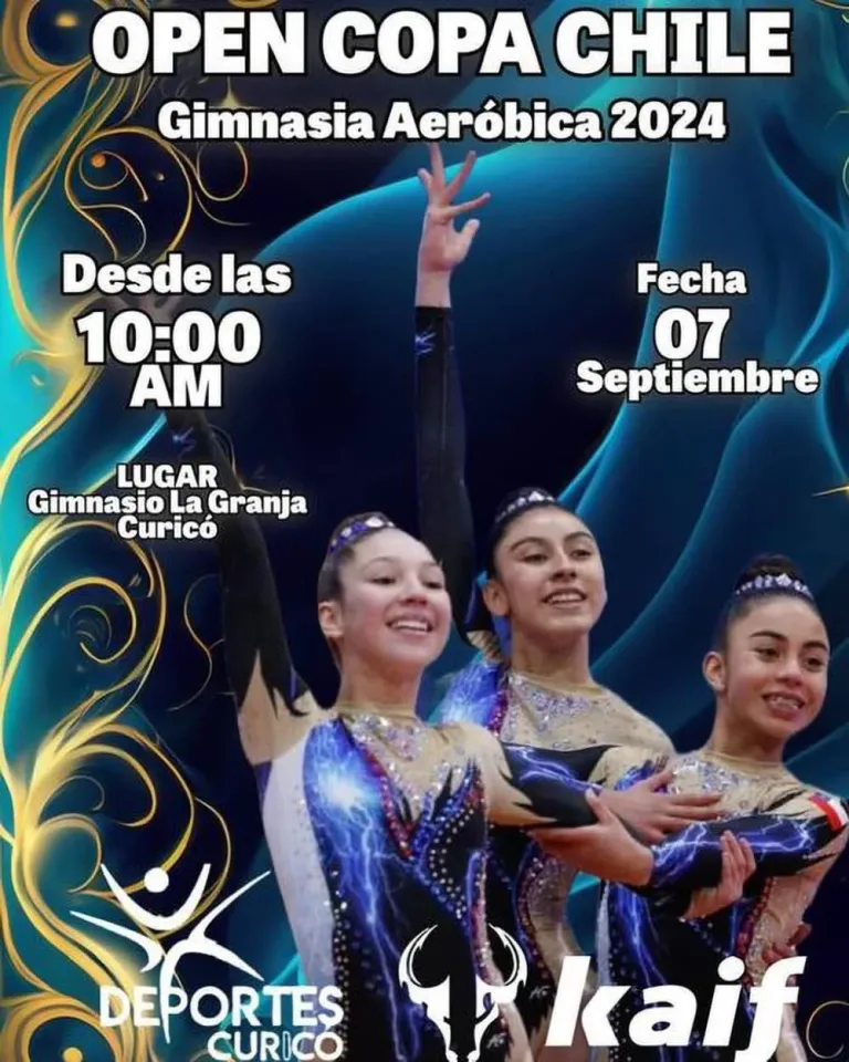 Curicó se prepara para acoger la Séptima Edición de la Copa Chile de Gimnasia Aeróbica 2024 Curicó se prepara para acoger la Séptima Edición de la Copa Chile de Gimnasia Aeróbica 2024