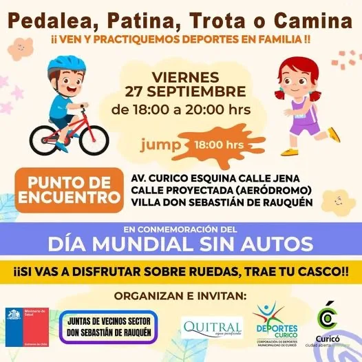 Corporación de deportes celebrará el Día Mundial sin auto en doble Jornada Corporación de deportes celebrará el Día Mundial sin auto en doble Jornada
