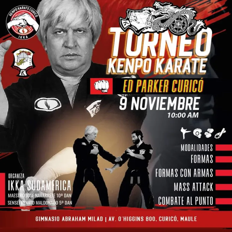 Torneo Kenpo karate “Ed Parker” se desarrollará este sábado en Curicó Torneo Kenpo karate “Ed Parker” se desarrollará este sábado en Curicó