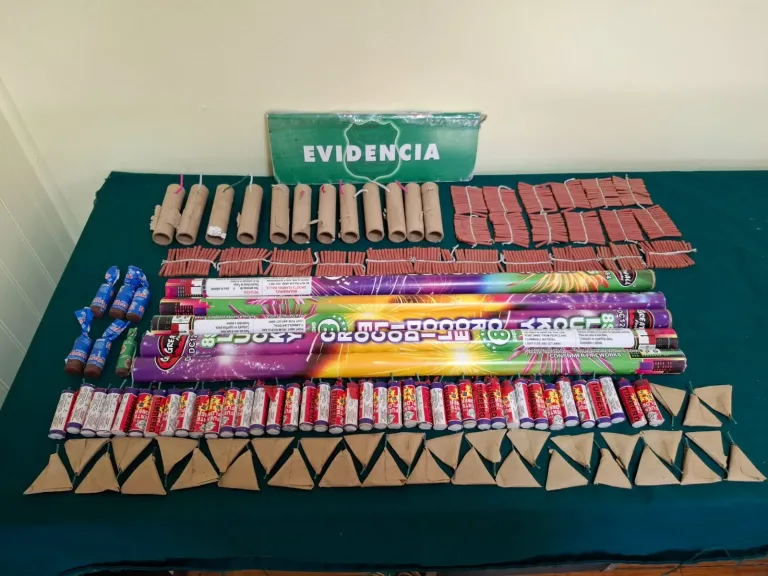 Carabineros detiene a sujeto que vendía fuegos artificiales en feria de las pulgas de Curicó
