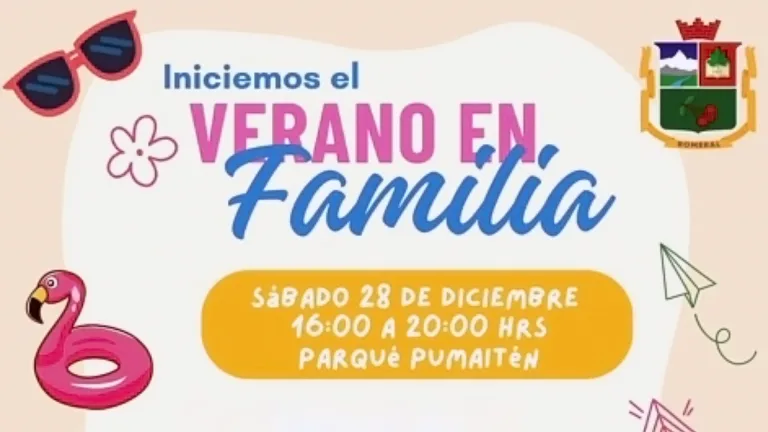 Disfruta del inicio del verano con una Gran Fiesta este sábado en el Parque Pumaitén de Romeral