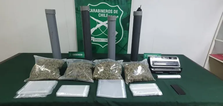 Carabineros detiene a sujeto con más de 4 kilos de marihuana en control preventivo en Mostazal