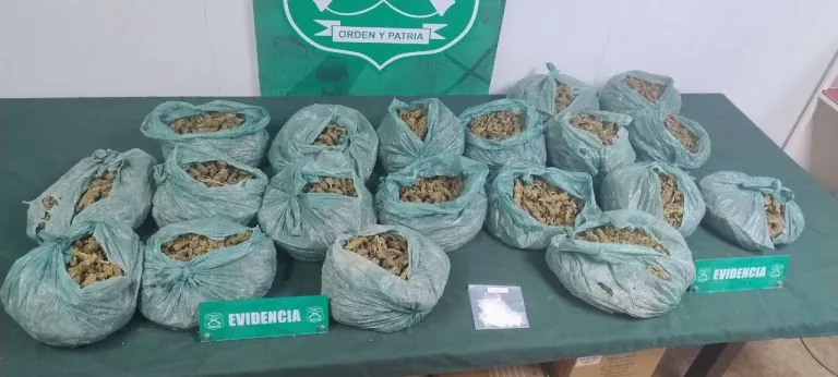 Carabineros encuentra droga en auto volcado en la Ruta 5 Sur, sector Rancagua