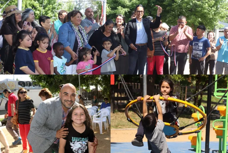 Inauguran nueva plaza en Población Luis Cruz Martínez de Molina, transformando un sitio abandonado en un espacio de encuentro comunitario