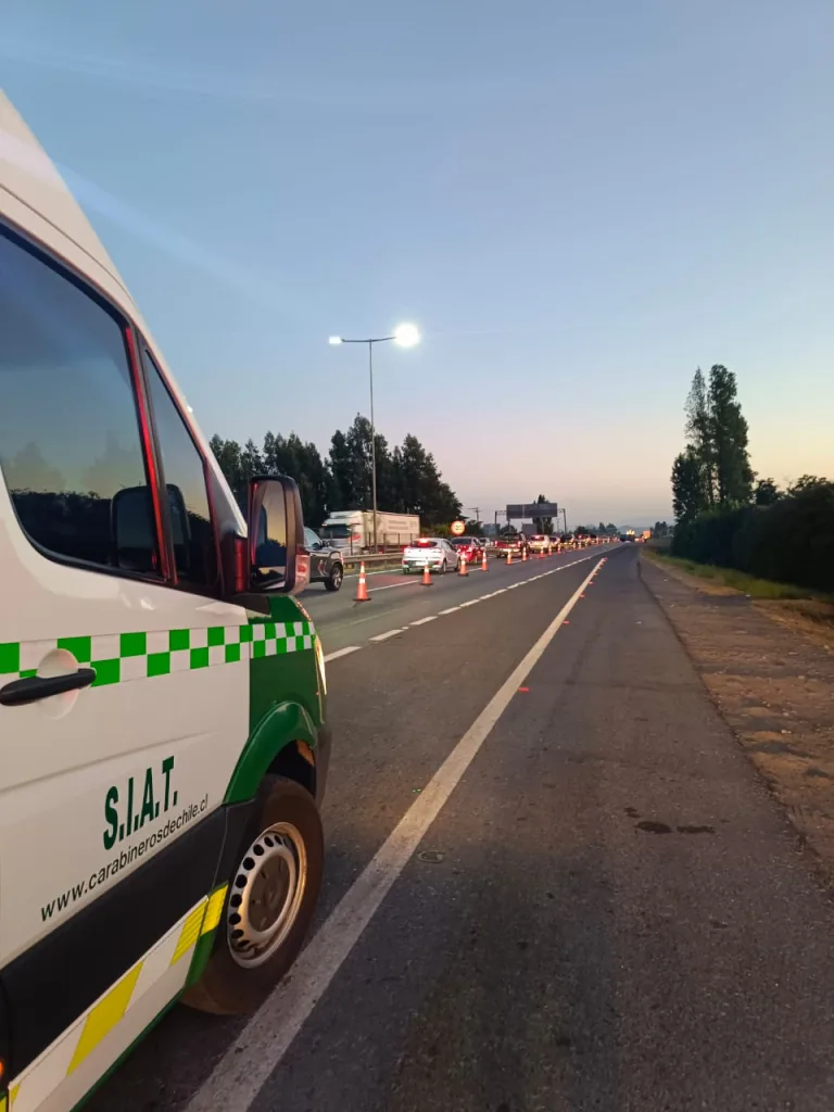 Accidente de tránsito en la Ruta 5 Sur deja una persona fallecida y varios lesionados en San Fernando