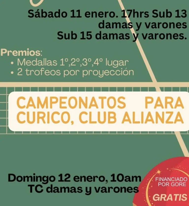 Gran Torneo de Tenis de Mesa en el Club Alianza Curicó