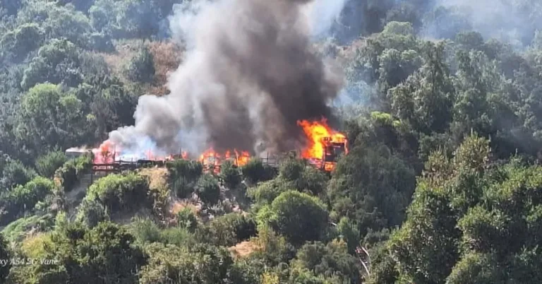 Incendio destruyo el Hotel D’Vino en Peñón de Apalta en Santa Cruz
