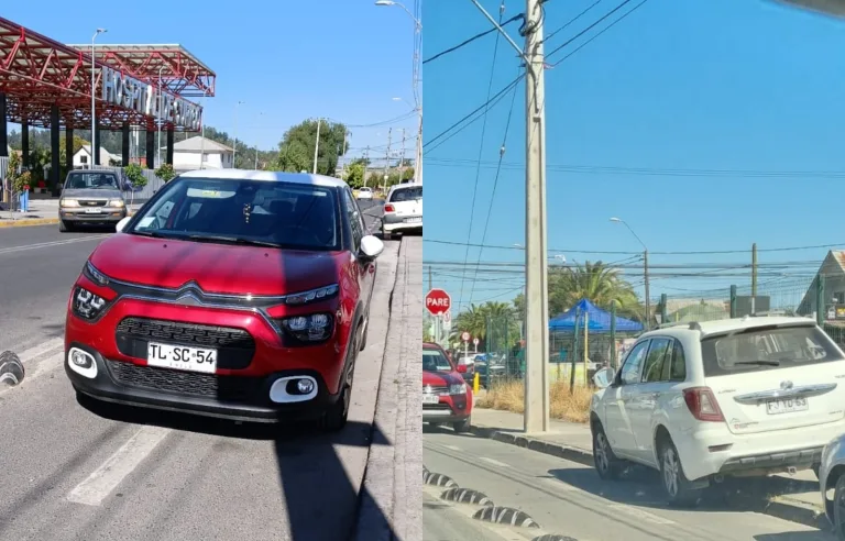Peatones y ciclistas exigen acciones contra conductores que se estacionan en veredas y ciclovías frente al Hospital de Curicó