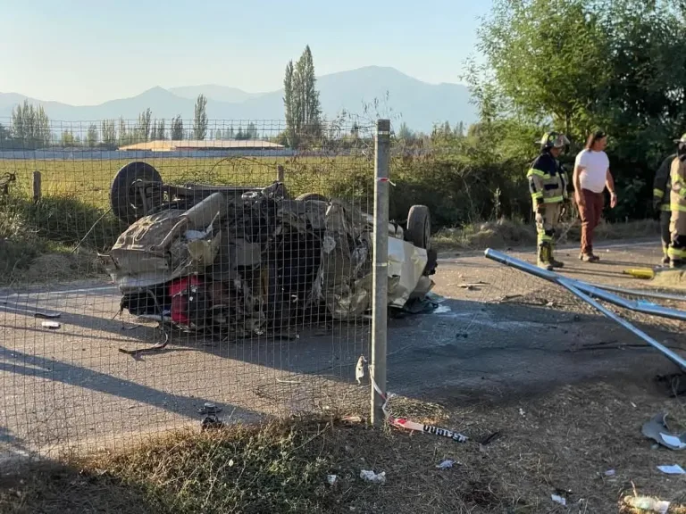 Grave accidente en Requínoa deja cinco fallecidos y dos heridos graves
