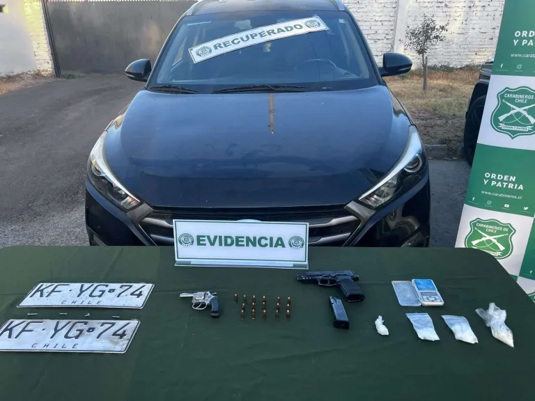 En la región de O’Higgins recuperan vehículo que fue robado en Puente Alto