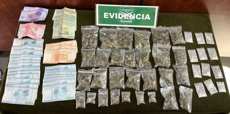 Dos personas detenidas por amenazar a transeúnte con armas blancas y portar droga dosificada en Rengo