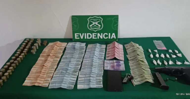 Carabineros detiene a sujeto que portaba droga, municiones y dinero en efectivo en Chimbarongo