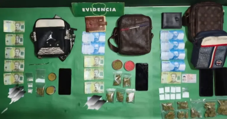 Carabineros detiene a tres personas por tráfico de drogas en Santa Cruz