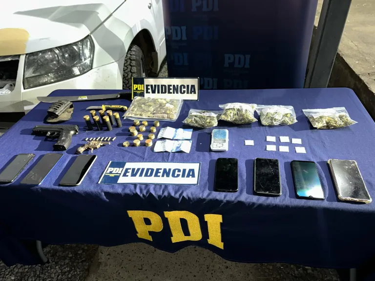 PDI desarticula punto de microtráfico en Marchigüe: incautan drogas, arma de fuego y detienen a un imputado