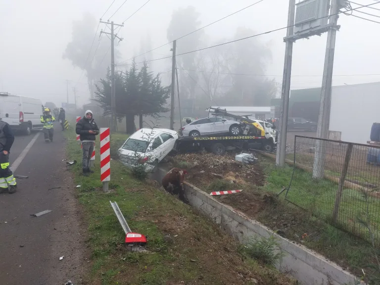 Accidente múltiple en la Ruta 5 Sur deja más de una decena de lesionados en Linares