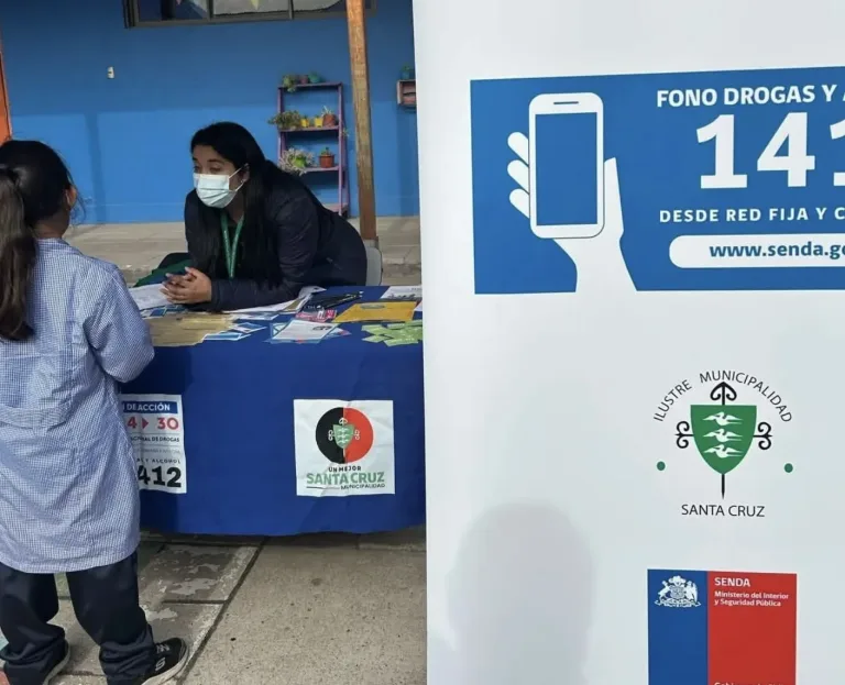 SENDA realiza jornada preventiva en Colegio Barreales de Santa Cruz para concientizar sobre el consumo de alcohol y drogas