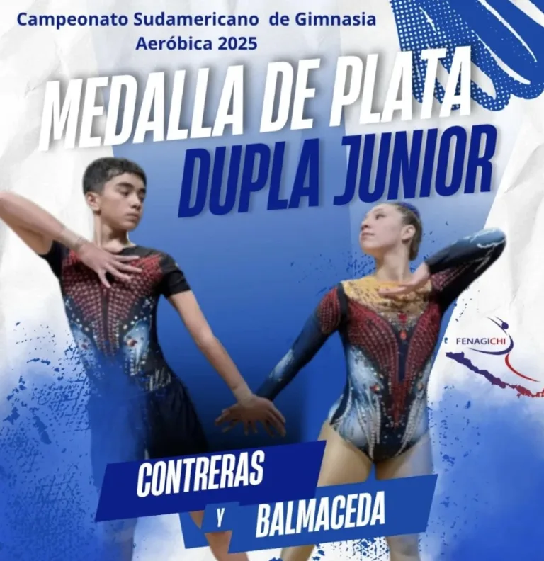 Gimnastas curicanos obtienen doble medalla de plata en el Sudamericano de Uruguay 2025
