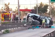 La Pintana: Dos peatones fallecidos y mujer da a luz tras violento accidente vehicular en avenida Santa Rosa IMG_9171