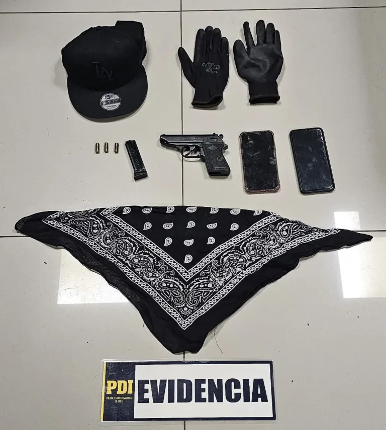 PDI detuvo en flagrancia a dos sujetos por portar elementos para cometer robos