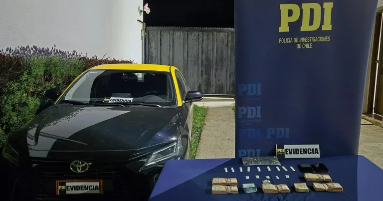 PDI detiene a conductor de taxi por microtráfico en Pichilemu