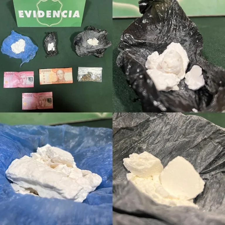 Carabineros detiene a sujeto por tráfico de drogas durante control vehicular en Talca