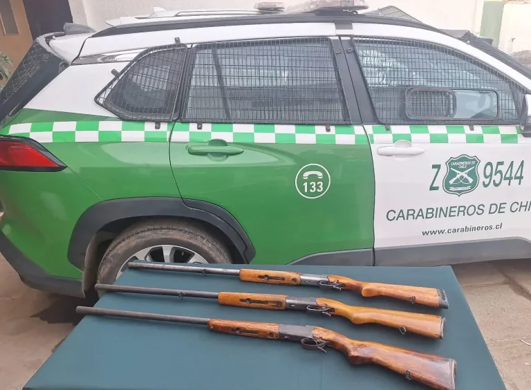 Pichilemu: decomisan tres escopetas en fiscalización de la Patrulla de Control de Armas