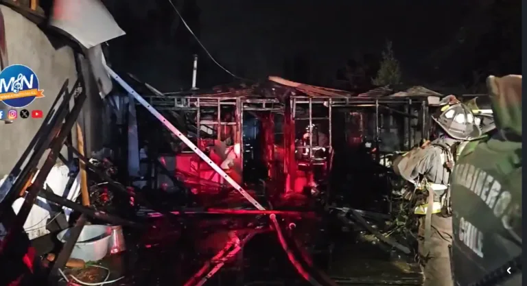 Incendio destruye por completo una vivienda en la comuna de Teno