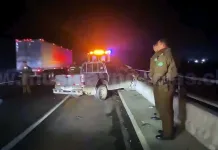Colisión en Puente Guaiquillo deja una persona lesionada y genera interrupción parcial del tránsito en la Ruta 5 Sur (Video) accidente-transito-curico-17-07-2025