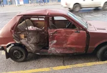 Tres personas resultan lesionadas en colisión vehicular ocurrida en plena avenida Camilo Henríquez de Curicó accidnete - curico