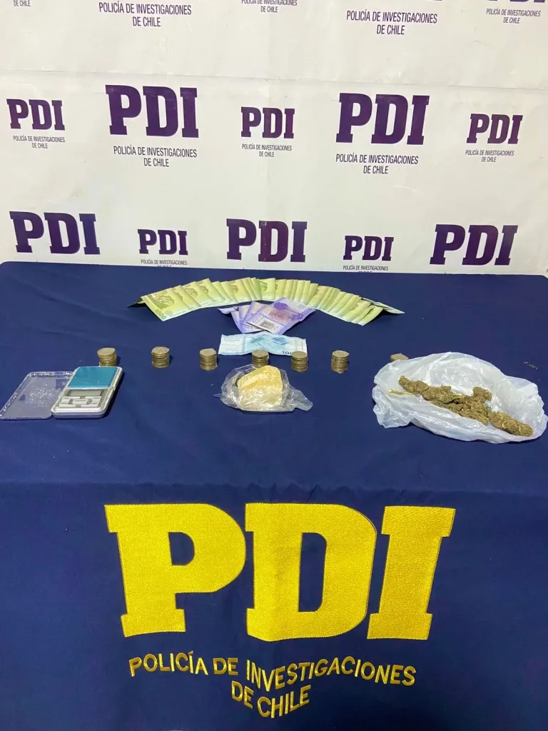PDI detiene a hombre por microtráfico en Parral tras operativo en población 21 de Noviembre