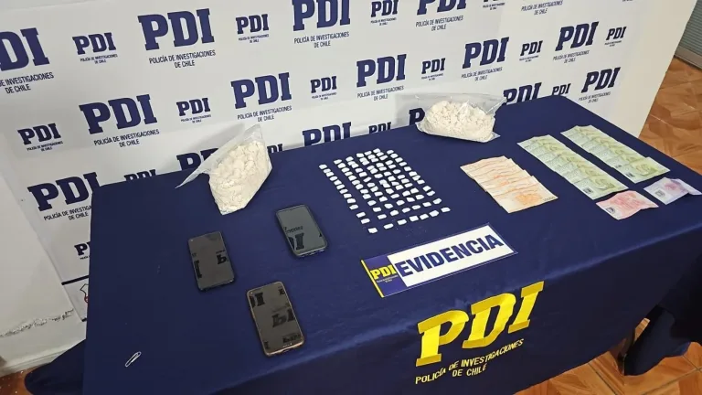 Cae banda narco liderada desde la cárcel: incautan 2 kilos de cocaína en Molina