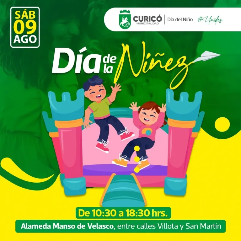 Curicó celebrará el Día de la Niñez con actividades recreativas en la Alameda