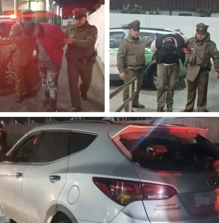 Persecución por Ruta H-30 permitió la recuperación del automóvil y la captura de los imputados en Doñihue