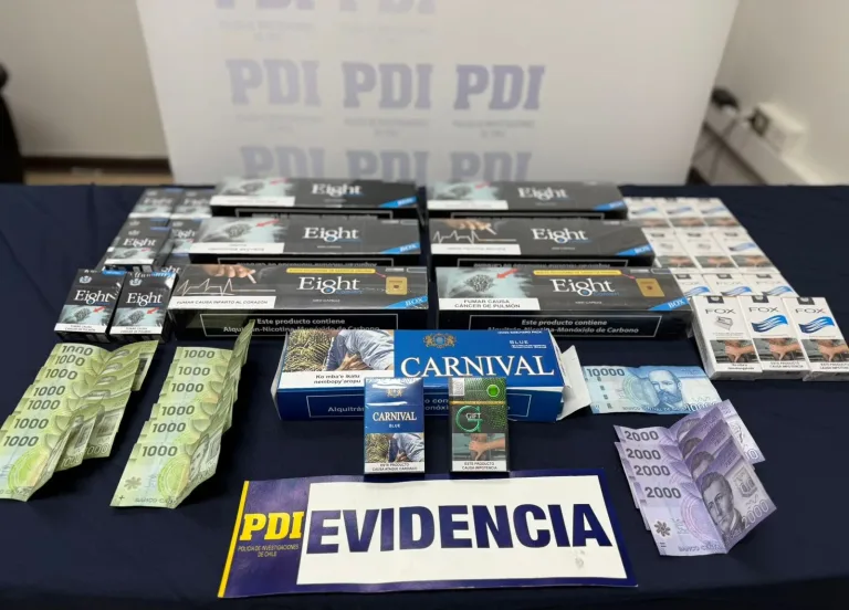 PDI detiene en San Vicente a hombre con órdenes pendientes y cigarrillos de contrabando