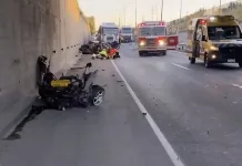 Grave accidente en ruta 5 sur frente a Talca, deja a tres personas lesionadas y vehículo desintegrado 13f29c0b-0644-4270-b4e4-c17d300feb50