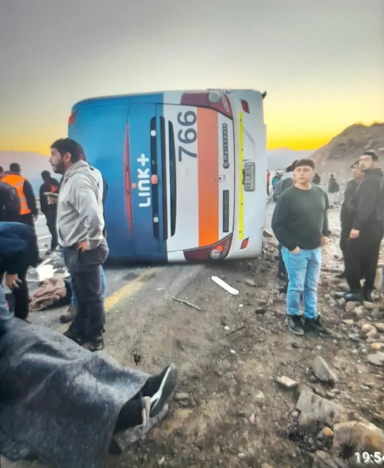 Bus de transporte de trabajadores volcó al interior de la División El Teniente