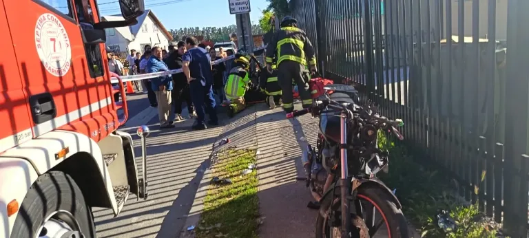 Dos lesionados dejó accidente de motocicleta en Villa Doña Carmen de Sarmiento