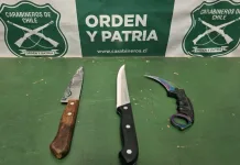 Carabineros detiene a dos individuos con armas blancas durante patrullajes en San Fernando IMG_1108