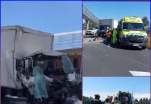 Una persona resultó lesionada tras colisión entre camiones en sector de pasarela Quilvo, en la Ruta 5 Sur